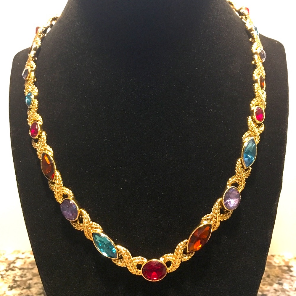 Napier Multi Colored Necklace Adjustable